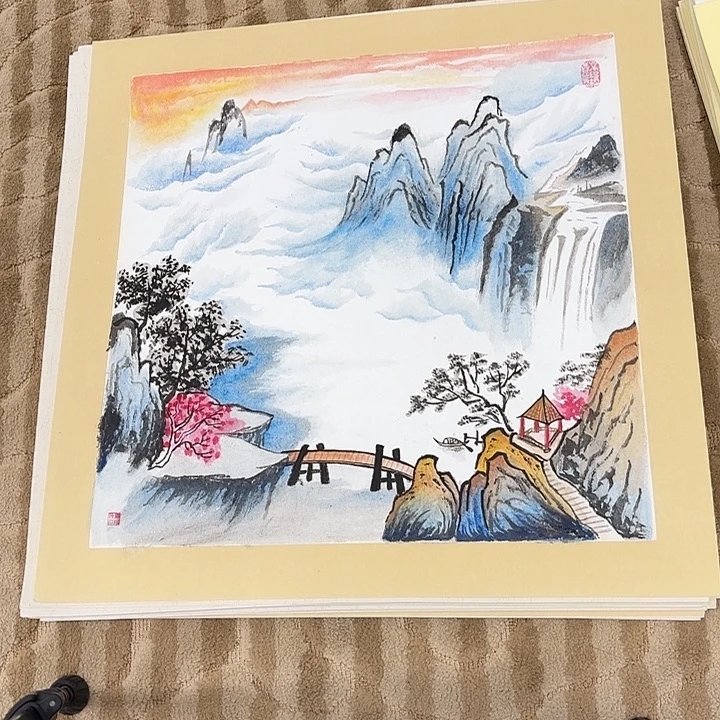 国画花鸟等图案和50.50