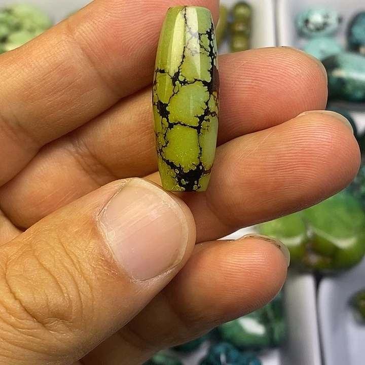 未镶嵌高瓷菜籽黄桶珠