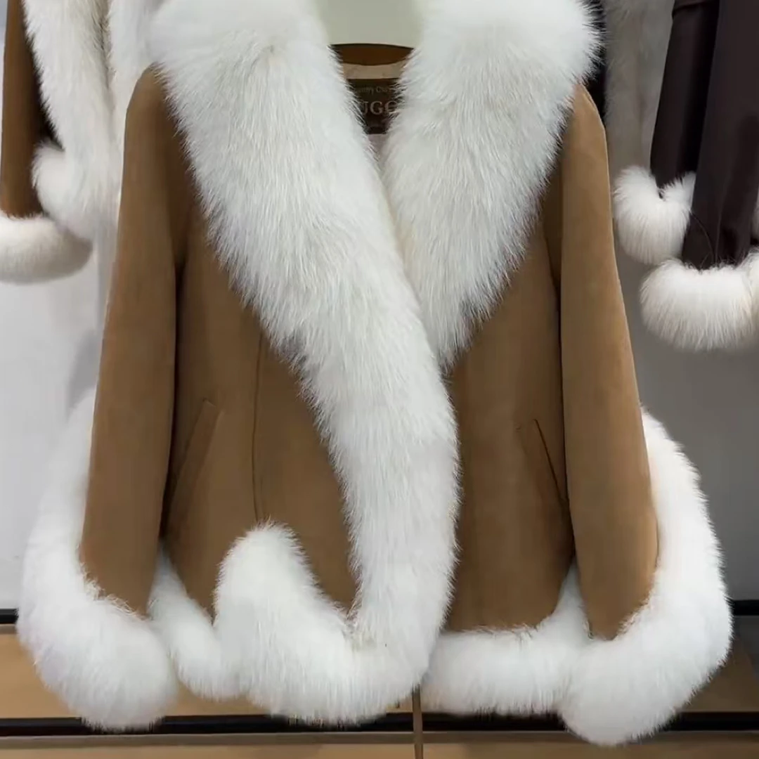 新款时尚潮流百搭毛领显瘦短款外套女装