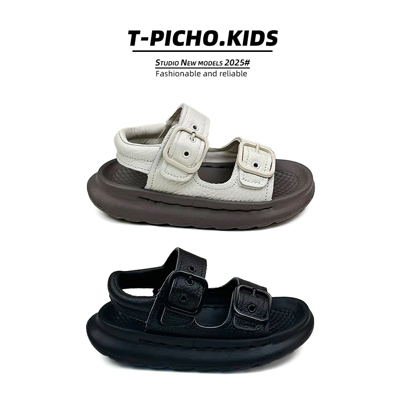 【儿童真皮沙滩鞋】（牛皮）男童女童凉鞋2025夏季新款轻便沙滩鞋2530