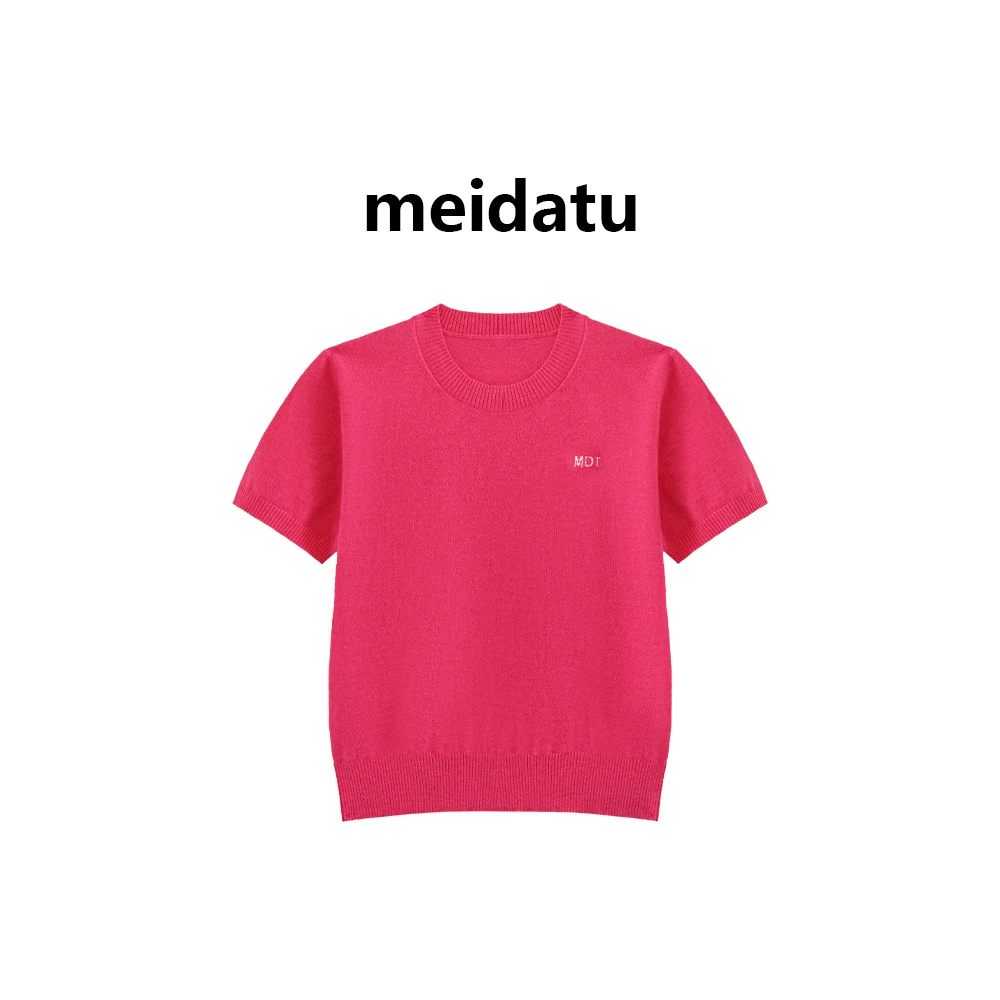 美哒兔（闲织春光）甜美针织软糯短袖毛衣（高个子版）CM292-9（G）