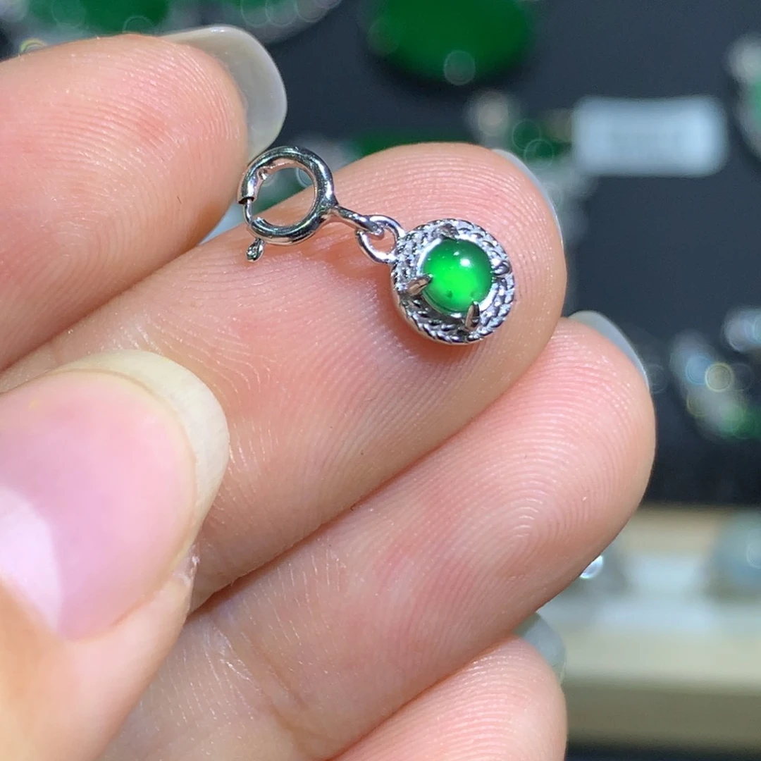 翡翠颈饰银S925镶嵌7、