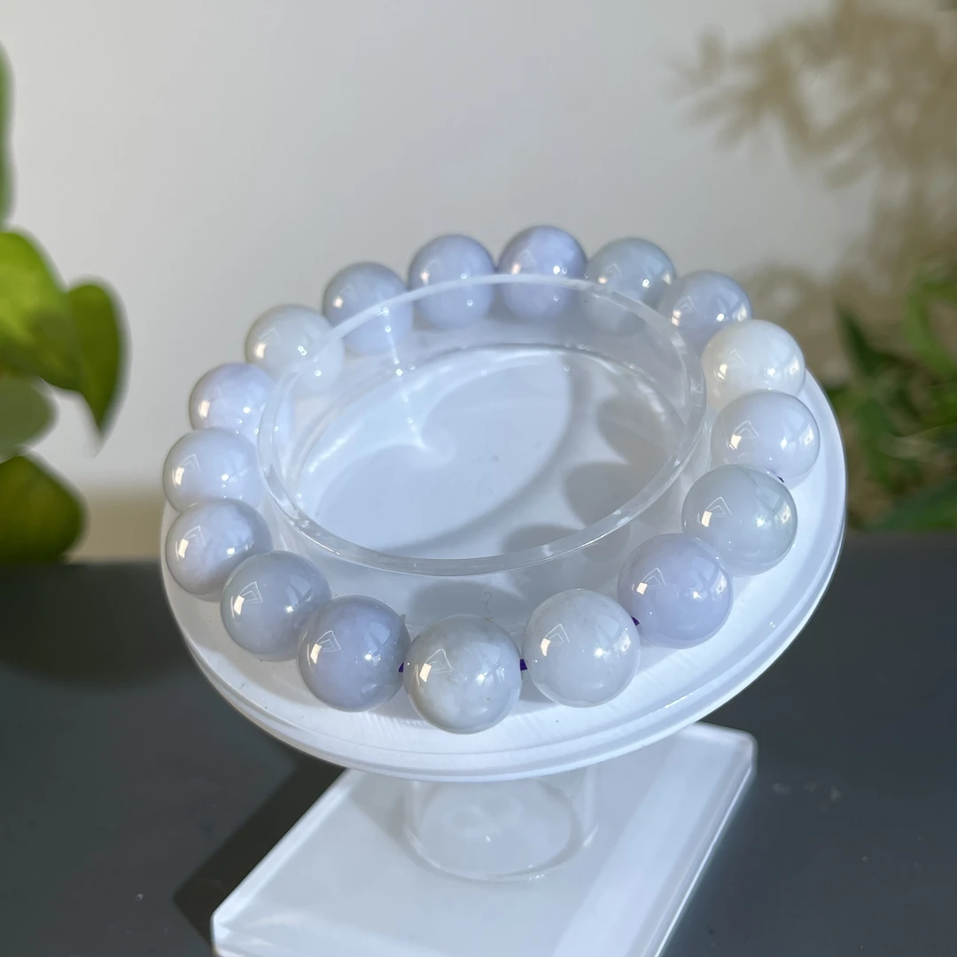 JXB18-54  天然缅甸A货翡翠 翡翠手串