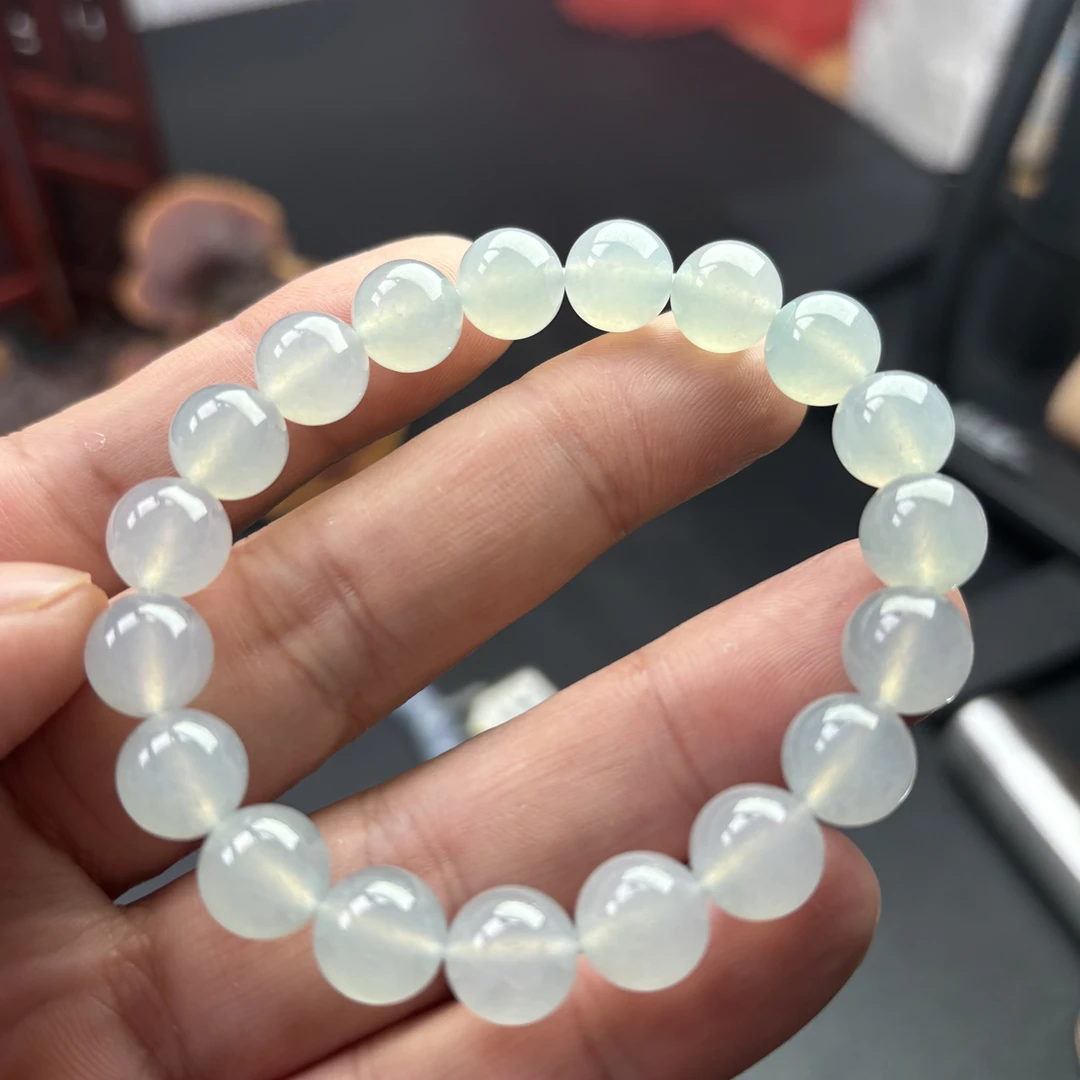 缅甸翡翠冰种全透冰蓝卡10*19颗