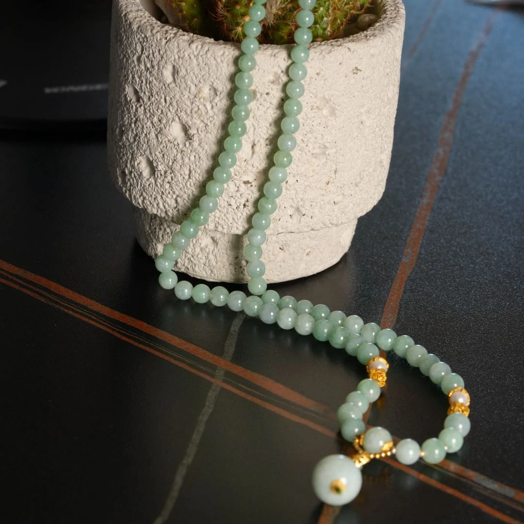 【初见珠宝】翡翠DIY项链20-1CH126X113【多样性发一件】约7mm+