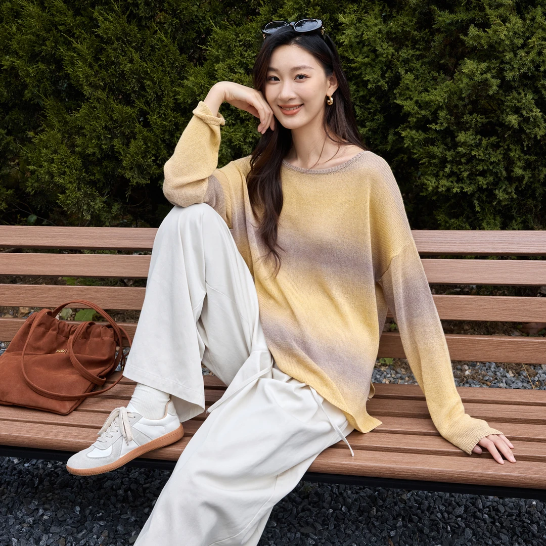 C.crlu可路莎 渐变中长毛衫 25秋新款