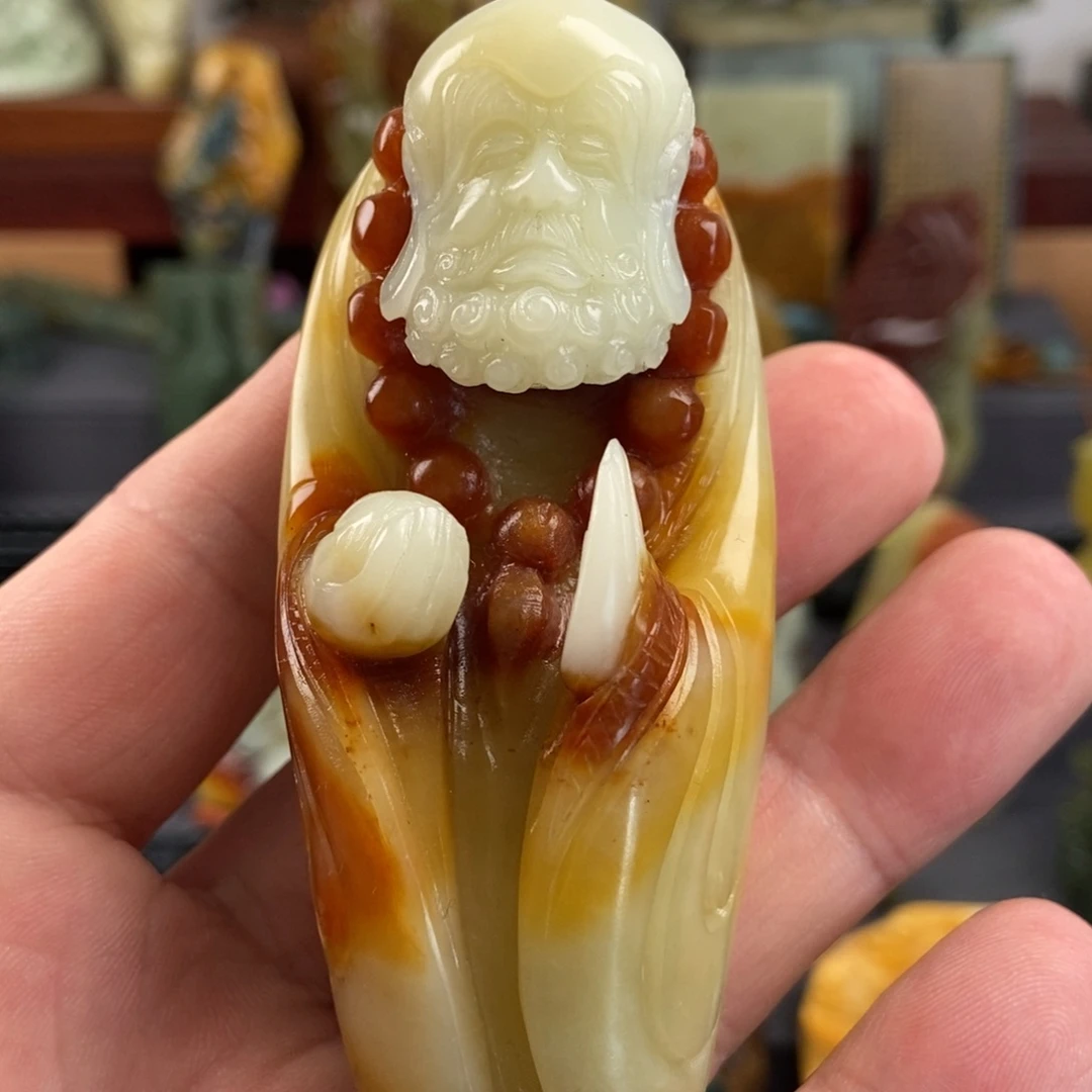 岫玉未镶嵌手把件