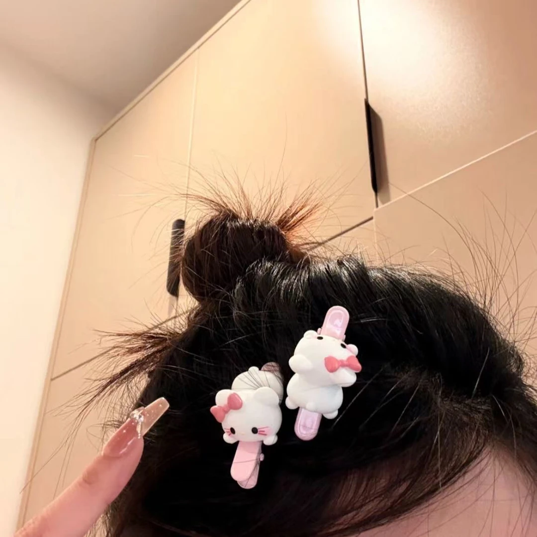 Hellokitty趴趴侧边夹kt猫一字夹刘海夹侧边夹鸭嘴夹定型无痕发夹