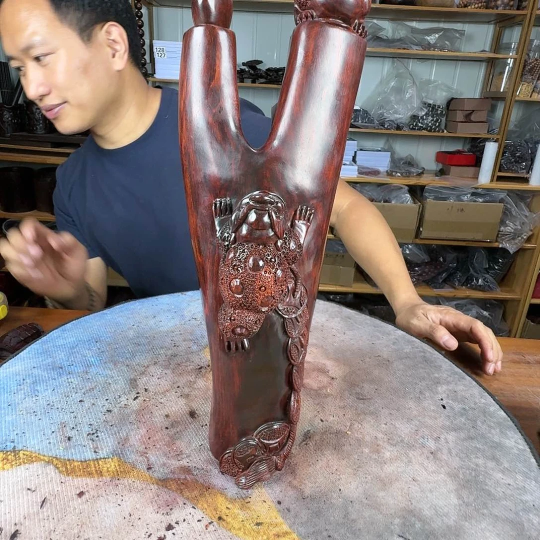 蹲***鬧檀香紫檀（小叶紫檀）4351