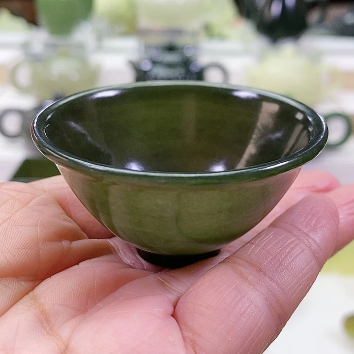 未镶嵌和田玉挂件茶杯40m l