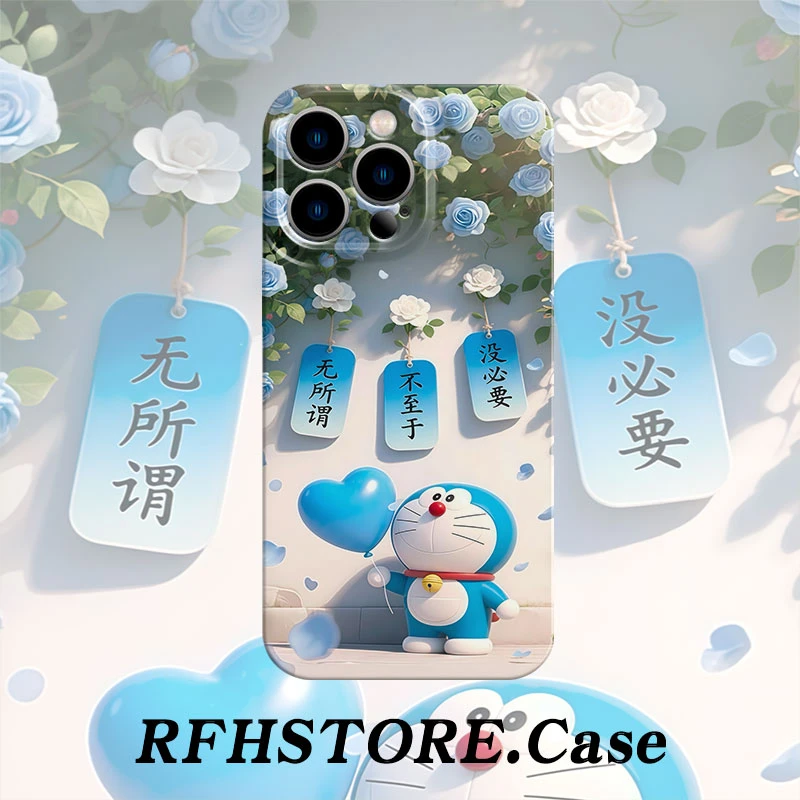 飞虎胜花朵蓝胖子适用iPhone17/16菲林手机壳华为P70vivo小米oppo