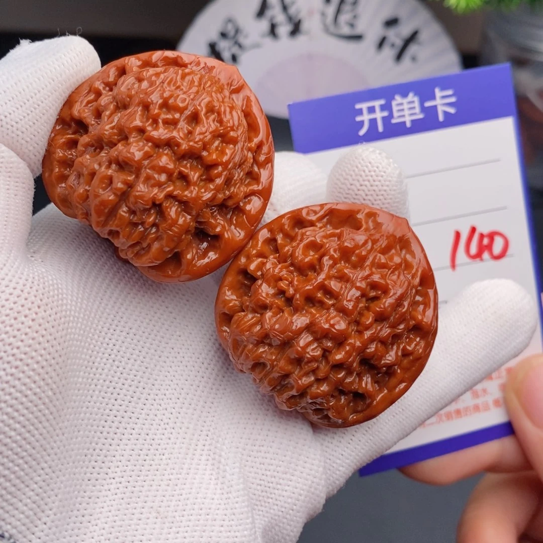 把件文玩核桃40官帽140