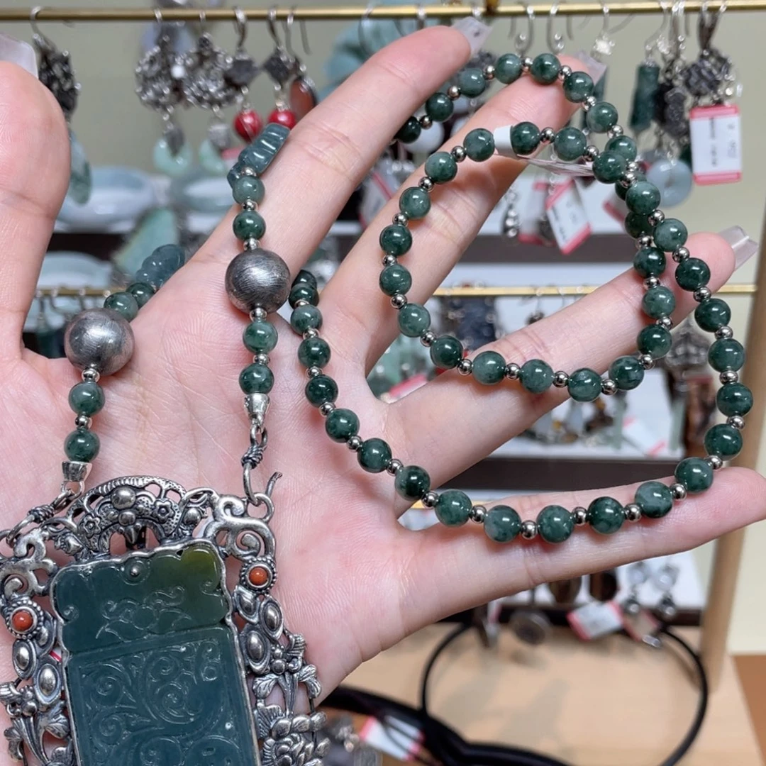 无吊坠925银蓝水万能链