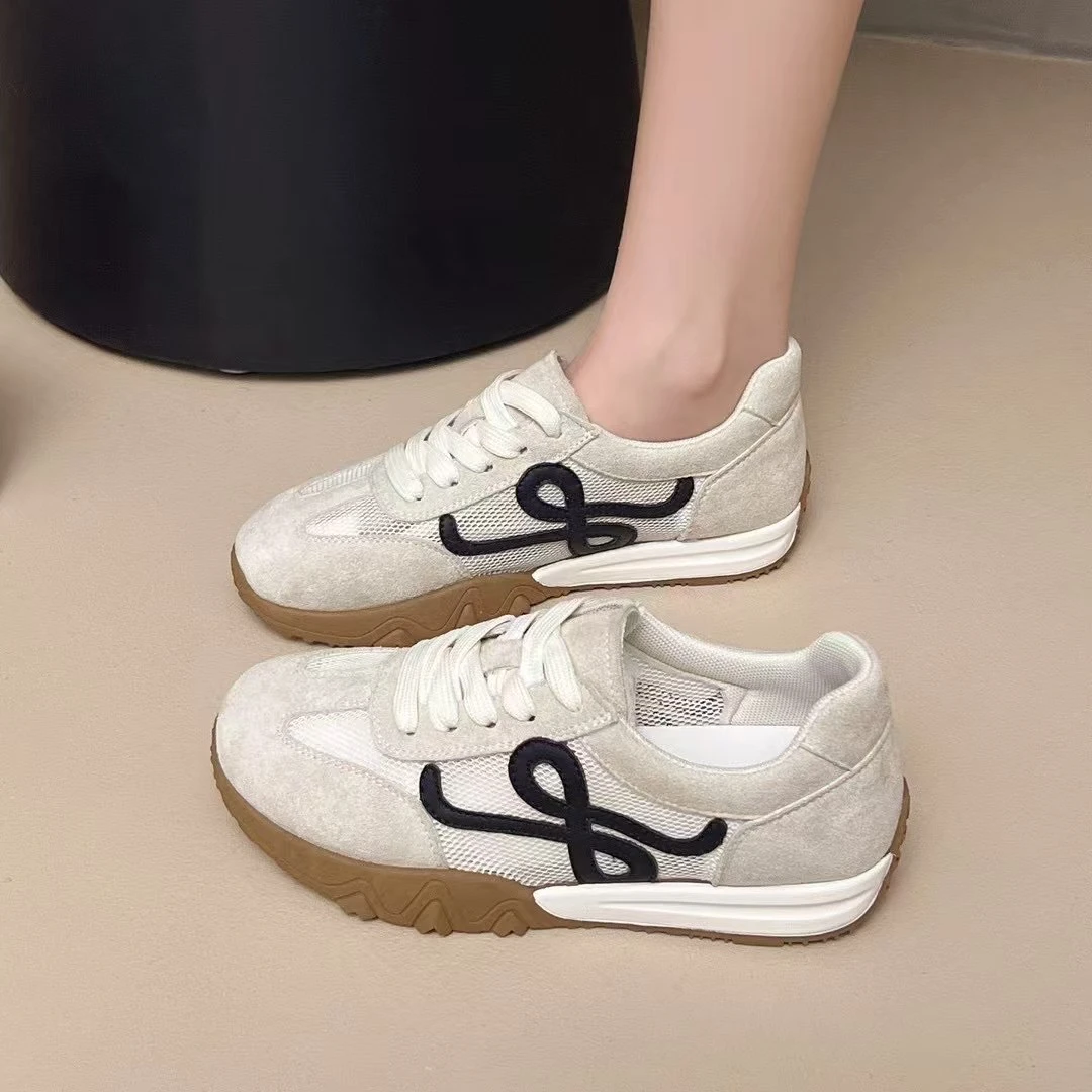 时尚休闲鞋系带软底夏季百搭运动鞋平底