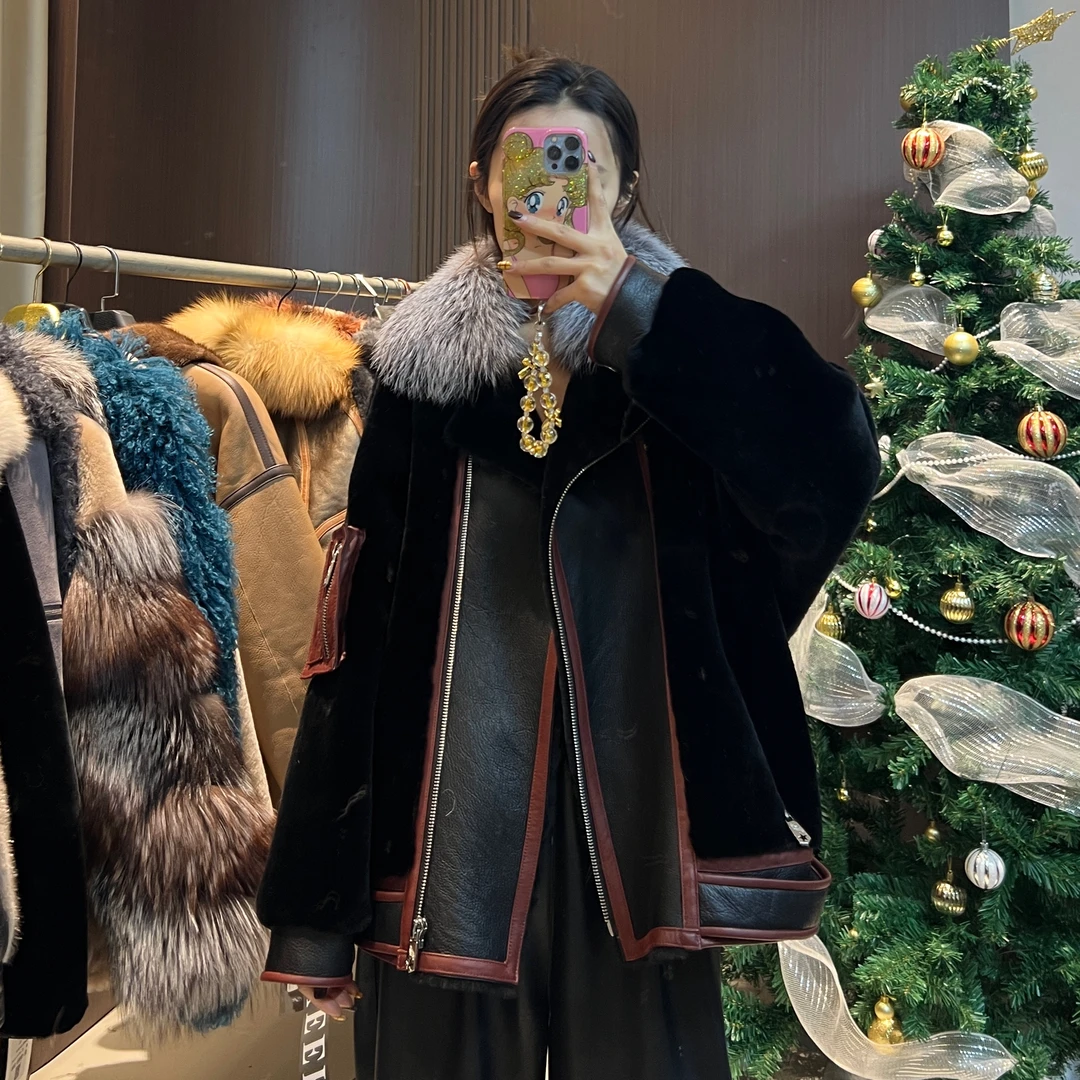 实体清货！皮毛一体外套77863FE