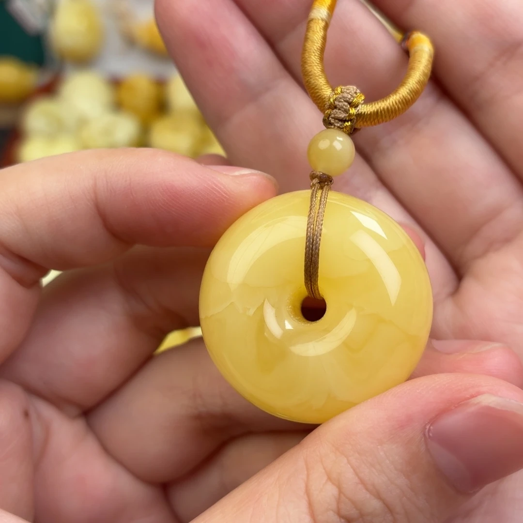 蜜蜡未镶嵌毛衣链蜜蜡