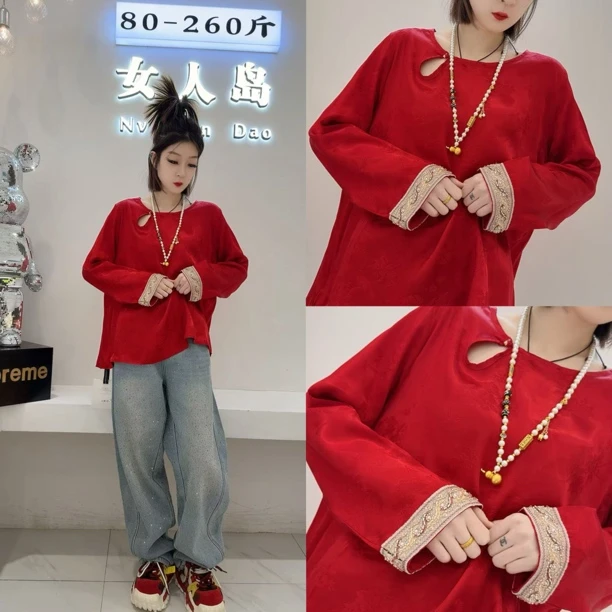 1595新中式国风衫（衣长65左右）