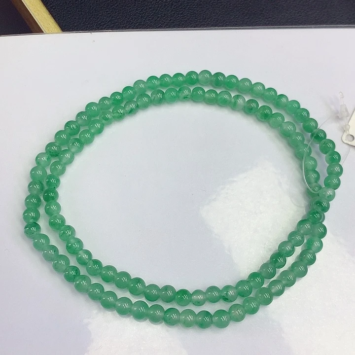 石英质玉未镶嵌项链珠子直径5mm