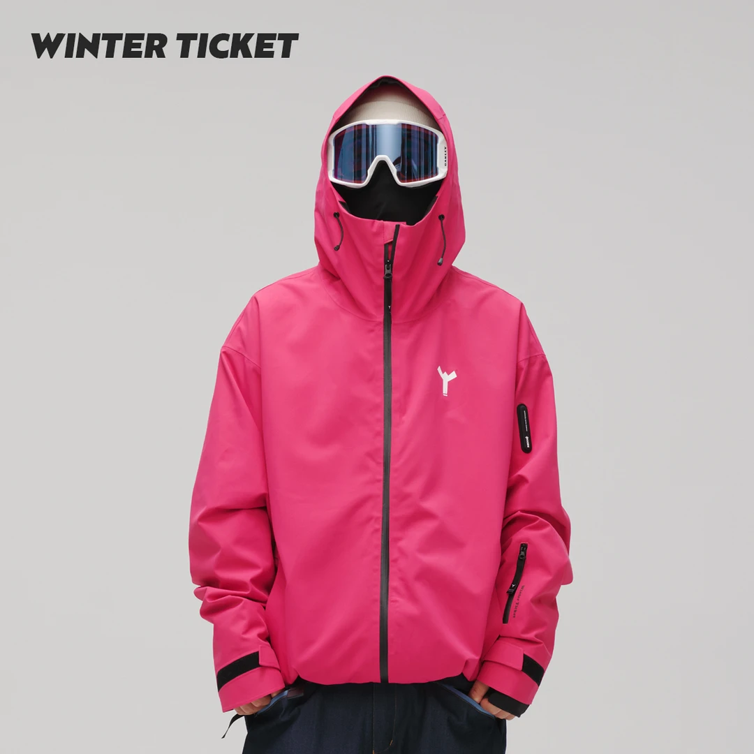 WINTER TICKET双单板自由式OVERSIZE宽大火龙果滑雪3L夹克雪服