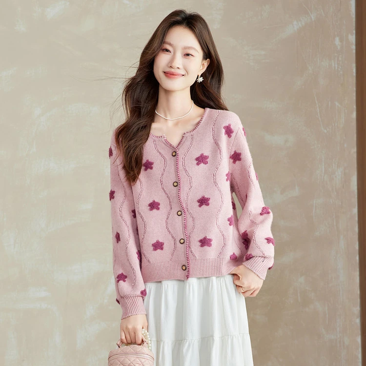 时尚秋冬秋季女装百搭宽松长袖外搭上衣开衫针织衫毛衣2025年秋冬