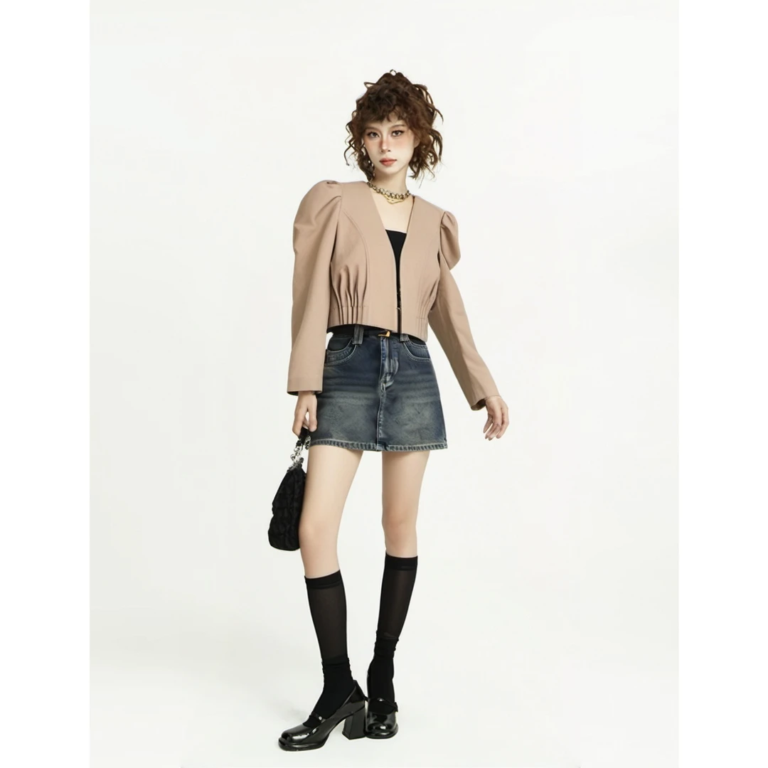 Basic House/百家好时尚休闲夹克 BJ1134-HUJK322CBE