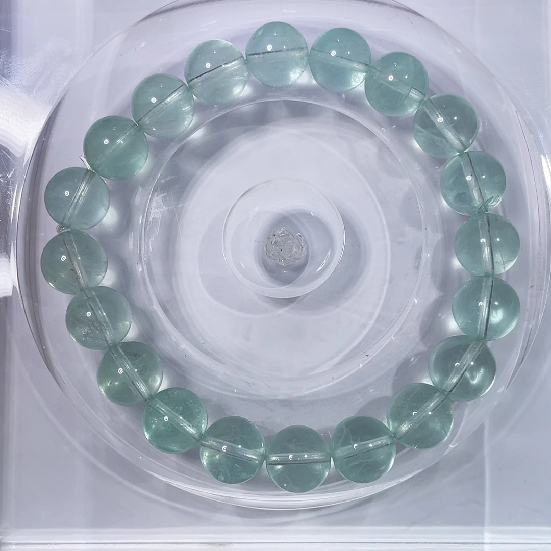 水晶手串未镶嵌10.5mm薄荷绿曼波绿萤石