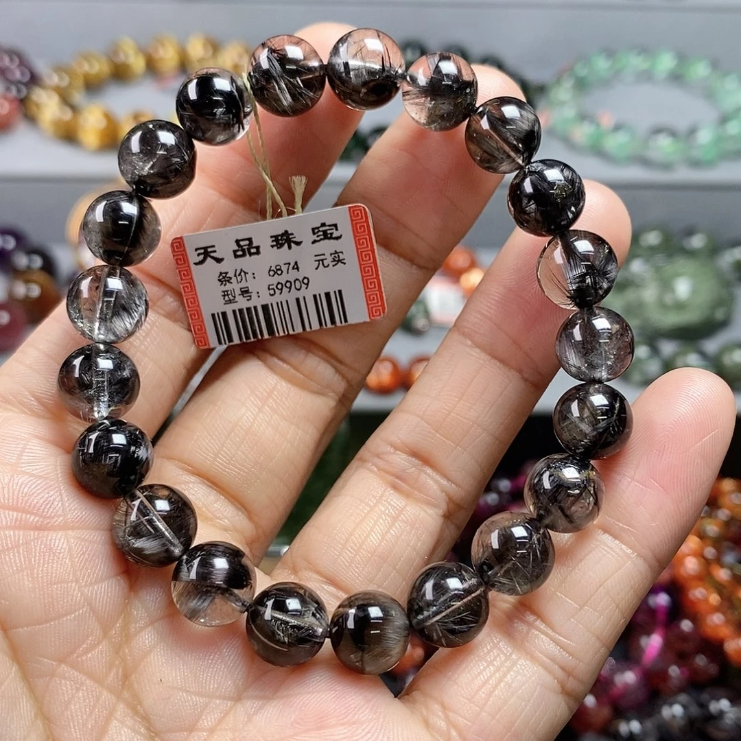 手链水晶未镶嵌黑银钛手链59909
