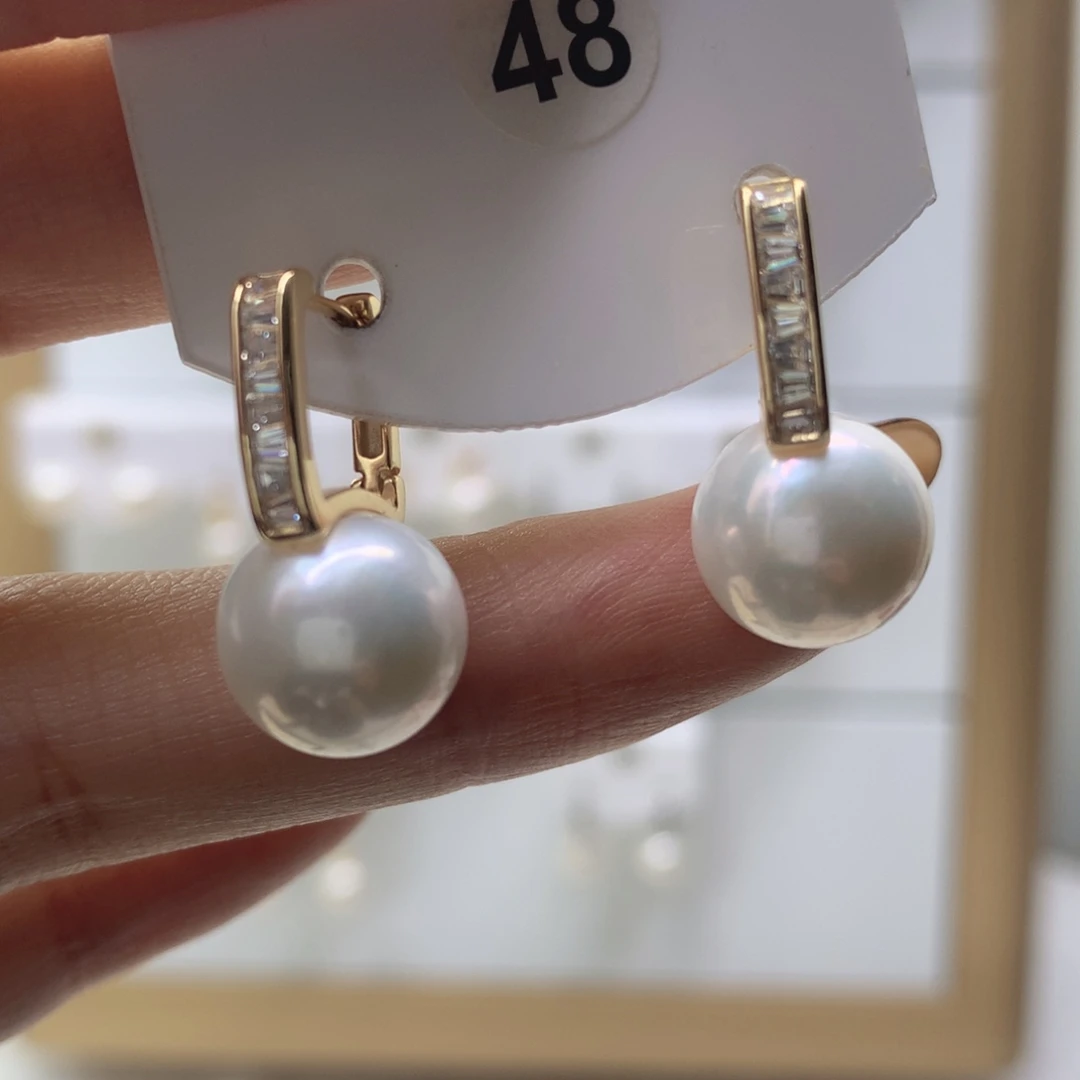 耳饰淡水珍珠银S925镶嵌