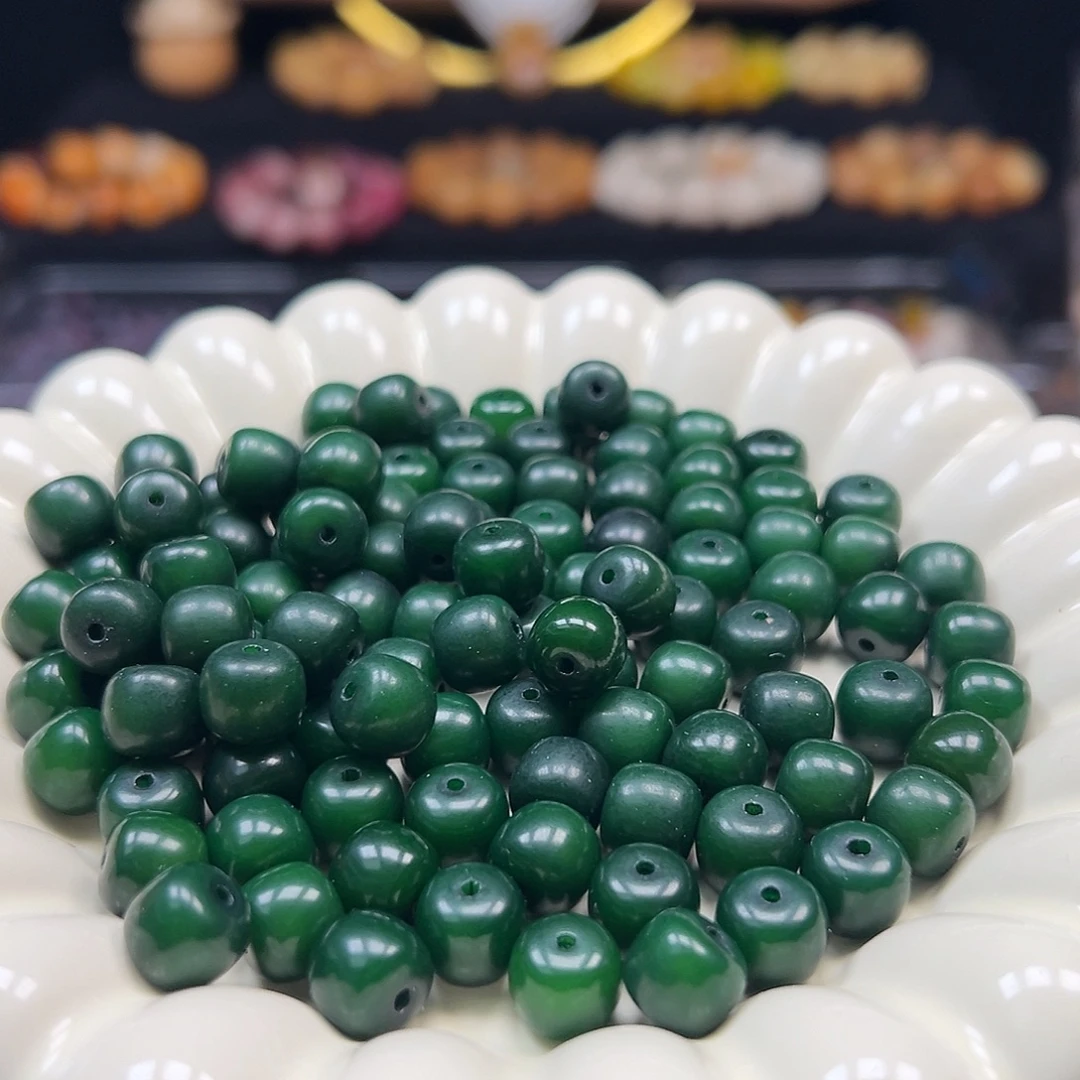 手串菩提根/象牙果卡10祖母绿桶120颗