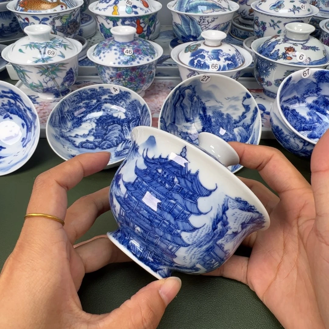 景德镇纯手工纯手绘茶具木木70