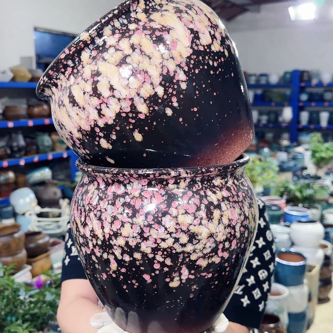 紫砂花盆高20口20