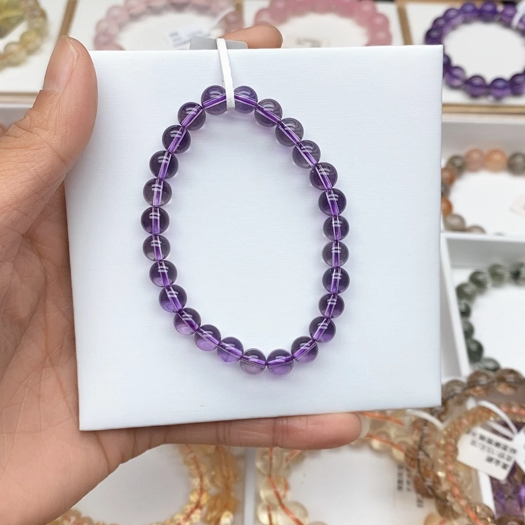 水晶手链未镶嵌娟*梦巴西紫7