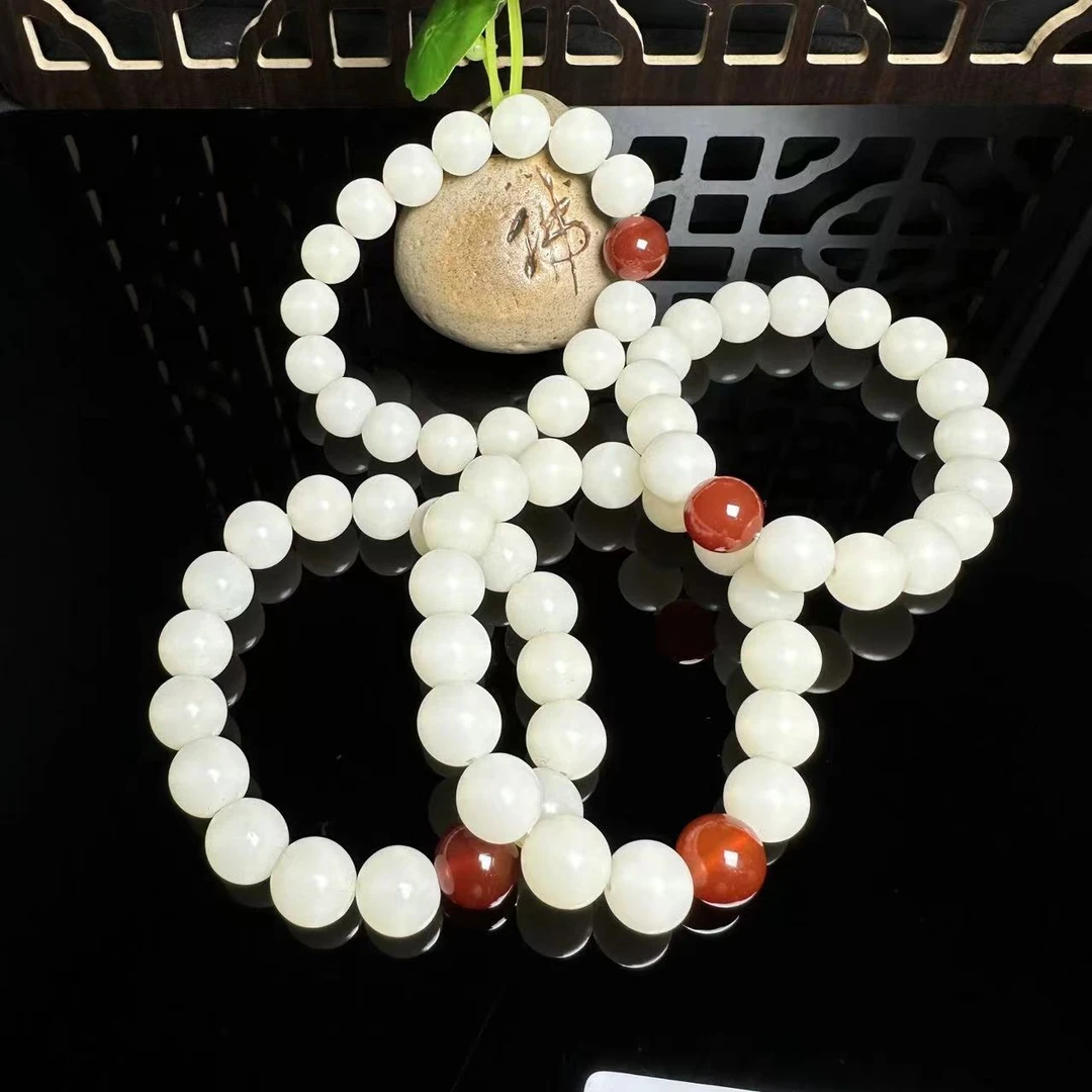 S6508【福嘟嘟珠宝】古太白玉菩提手串-送礼佳品-多样性只发一件货
