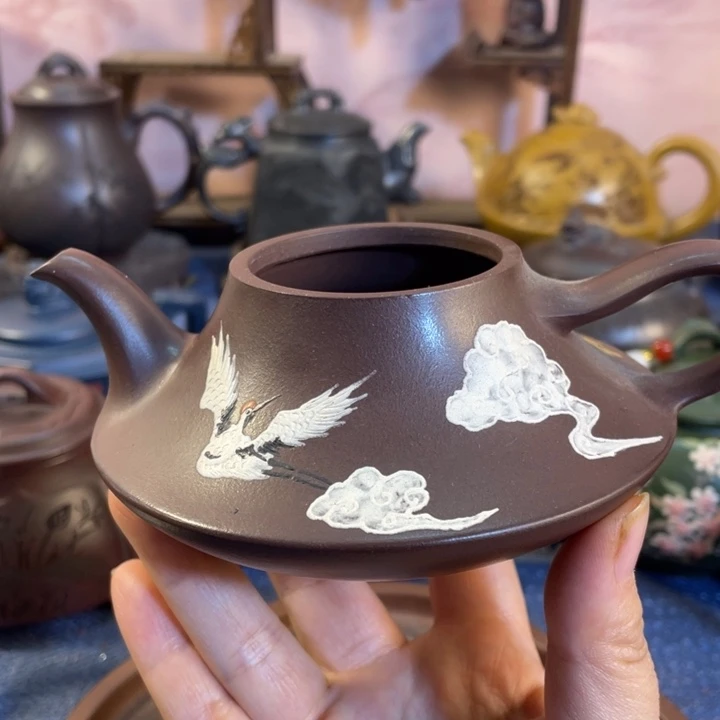 没有盖子紫砂茶具瑕疵