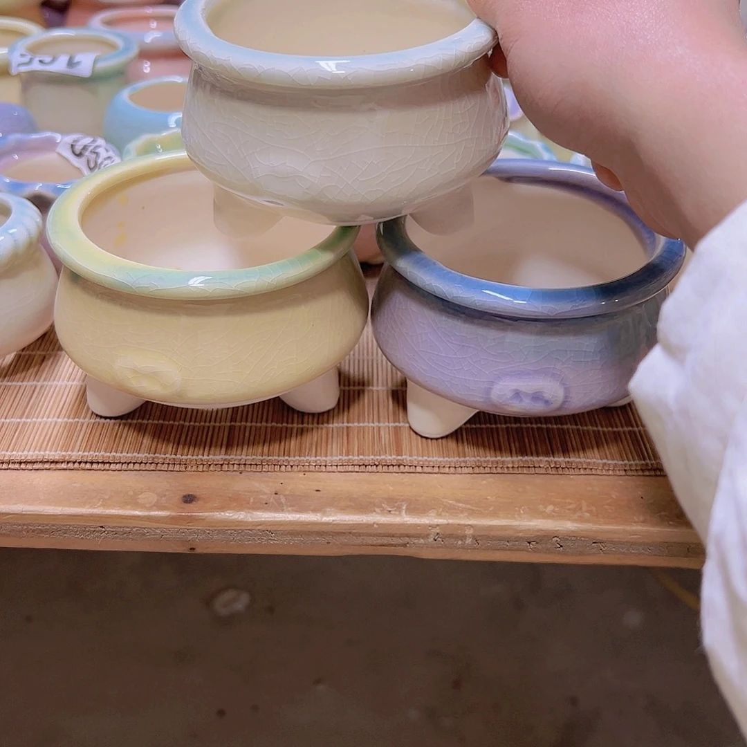 红陶陶瓷花盆当场12包邮