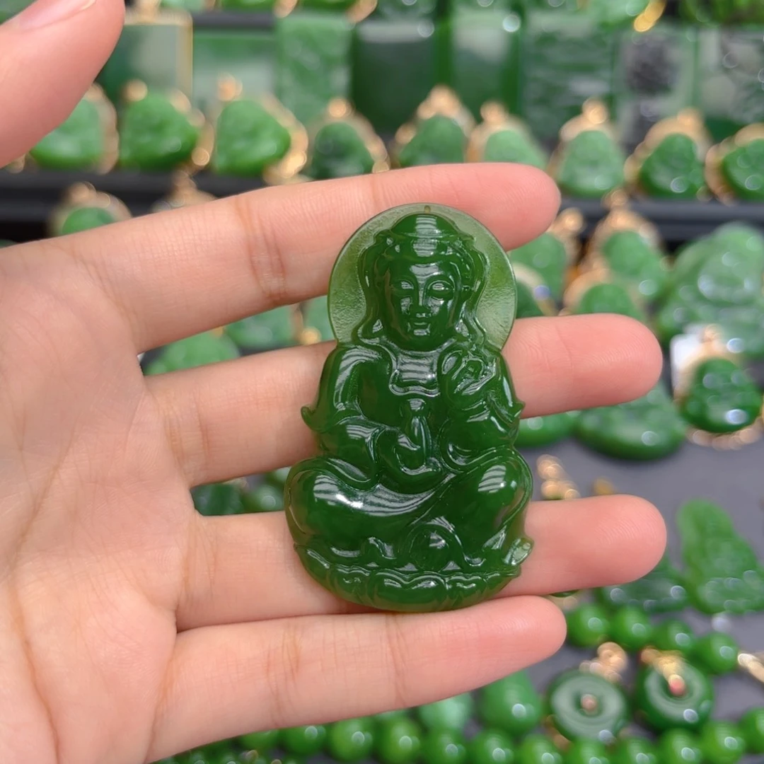 颈饰未镶嵌和田玉（碧玉）编绳