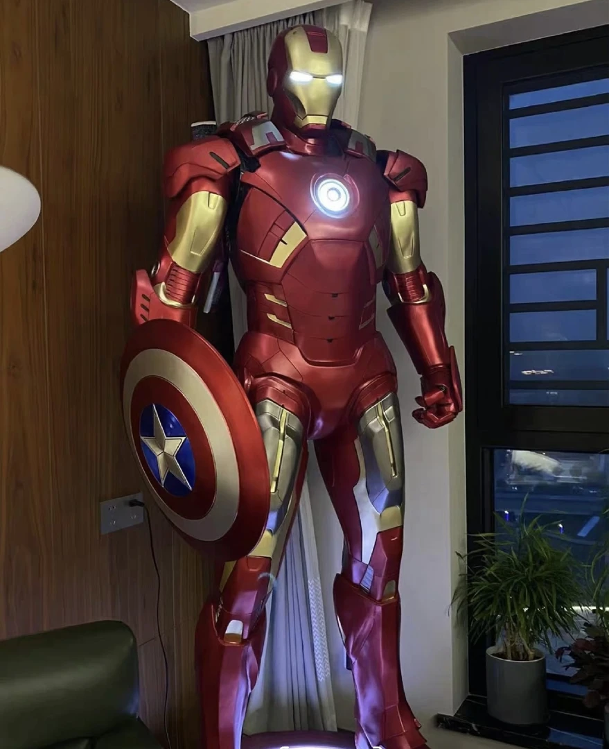 钢铁侠MK7树脂1:1高配遥控发光雕像手办潮玩