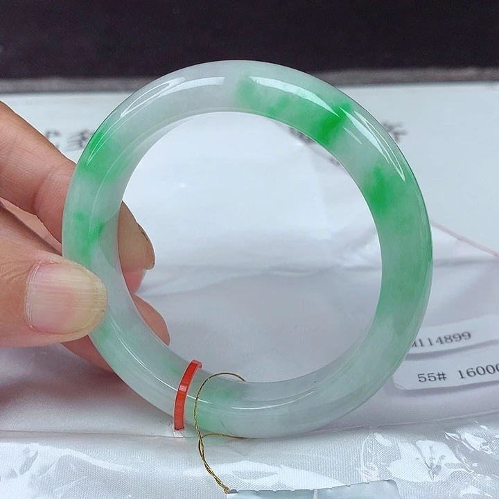 翡翠未镶嵌手镯55圈4899