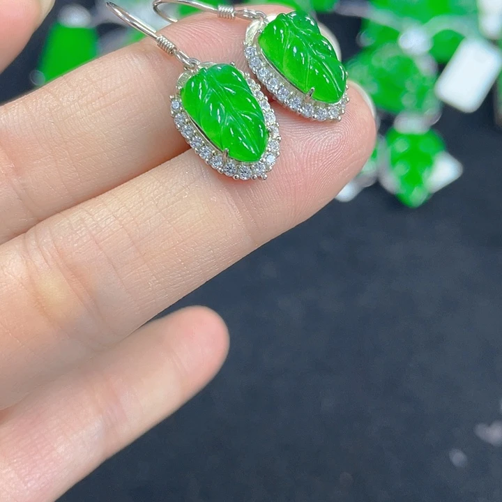 翡翠银S925镶嵌吊坠(不含链)