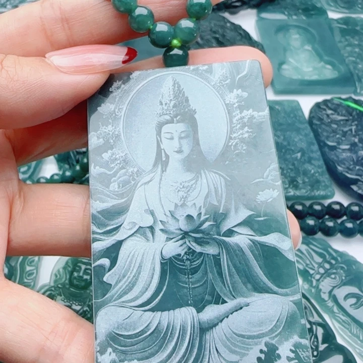 翡翠未镶嵌颈饰多样性发货天然A货翡翠