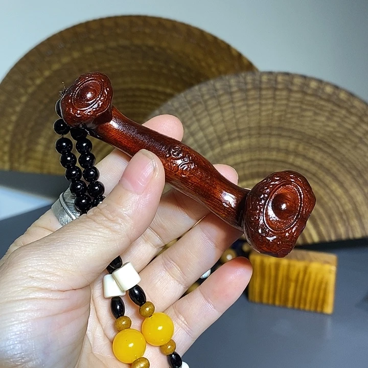 非洲紫檀（红花梨）非洲小叶紫檀手把件