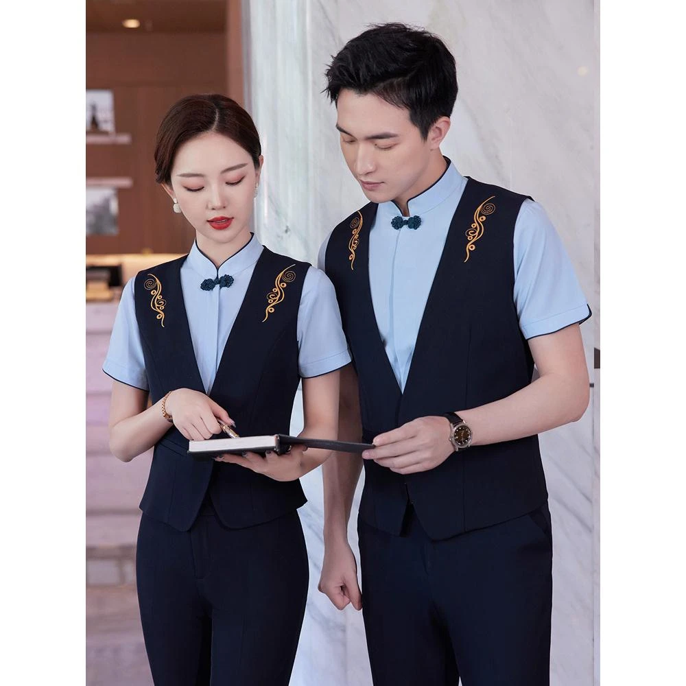 级酒店服务员工作服专业马甲西装男女酒吧、Ktv、餐厅前台工作服