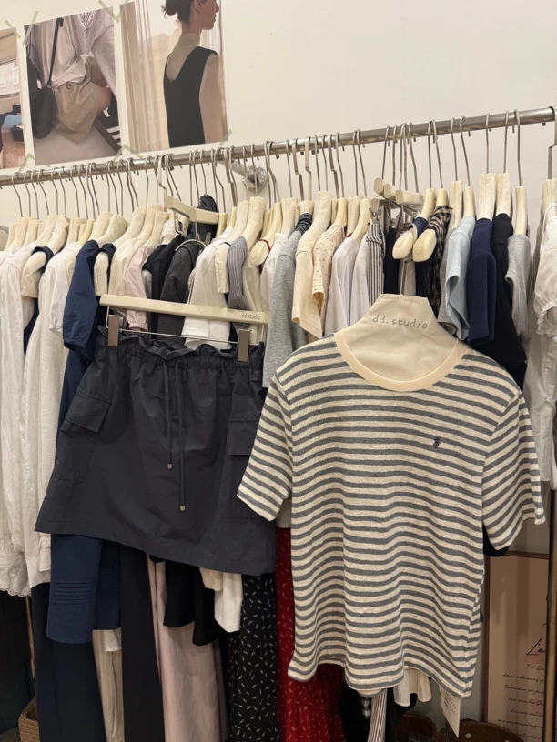 【dd】定制小马刺绣条纹短袖T恤