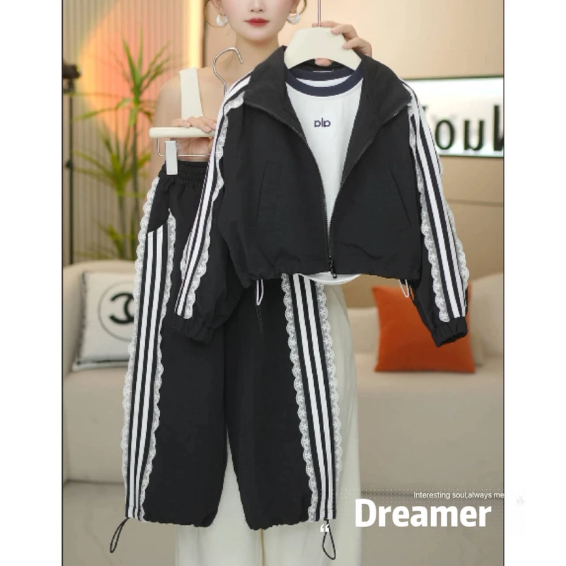 儿童装女童秋装套装2025新款洋气运动外套女孩春秋休闲两件套时髦