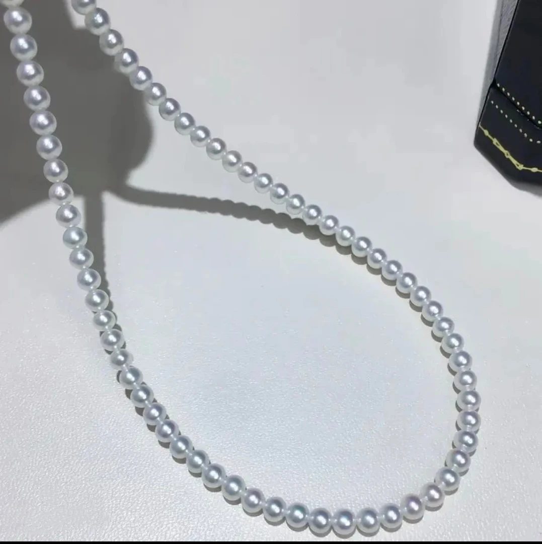 DF013 （毕业款）小米链正圆极光无瑕3-4mm18K金简约款（带分级大证）