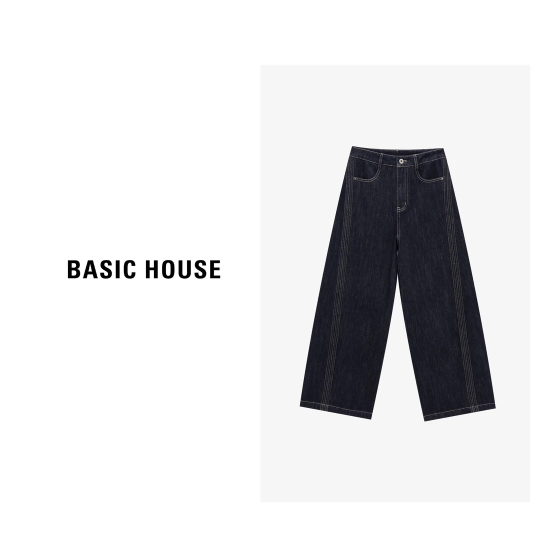 Basic House/百家好时尚休闲女式百搭设计牛仔裤-B0625B5IJC2