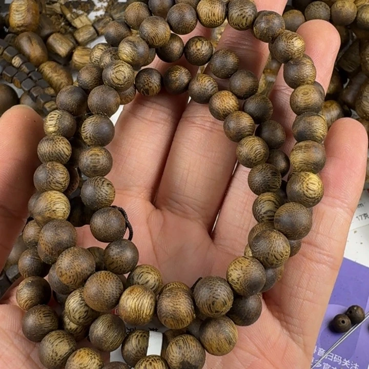 手串沉香石*奇楠沉香8mm多圈多样性发一条