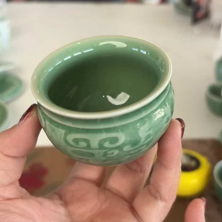 龙泉云间青瓷小米茶器