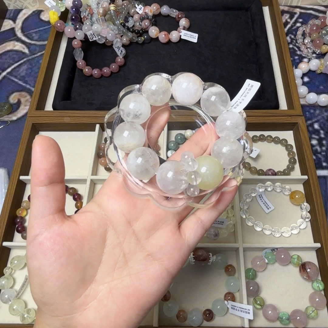 田****手串未镶嵌水晶415号大卡灰兔毛