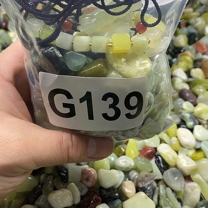 岫玉鱼缸石未镶嵌